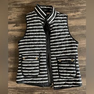 Black and White Striped Vest